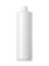 12 oz white HDPE plastic cylinder round bottle with 24-410 neck finish