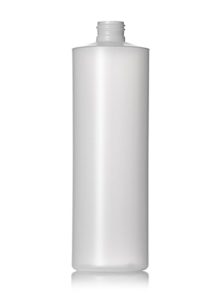 16 oz Natural-Colored HDPE Plastic Cylinder Round Bottle – B199N