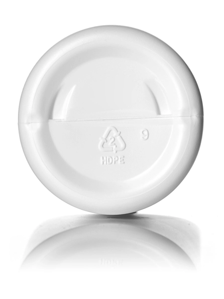 16 oz White HDPE Plastic Cylinder Round Bottle – B199WHHG