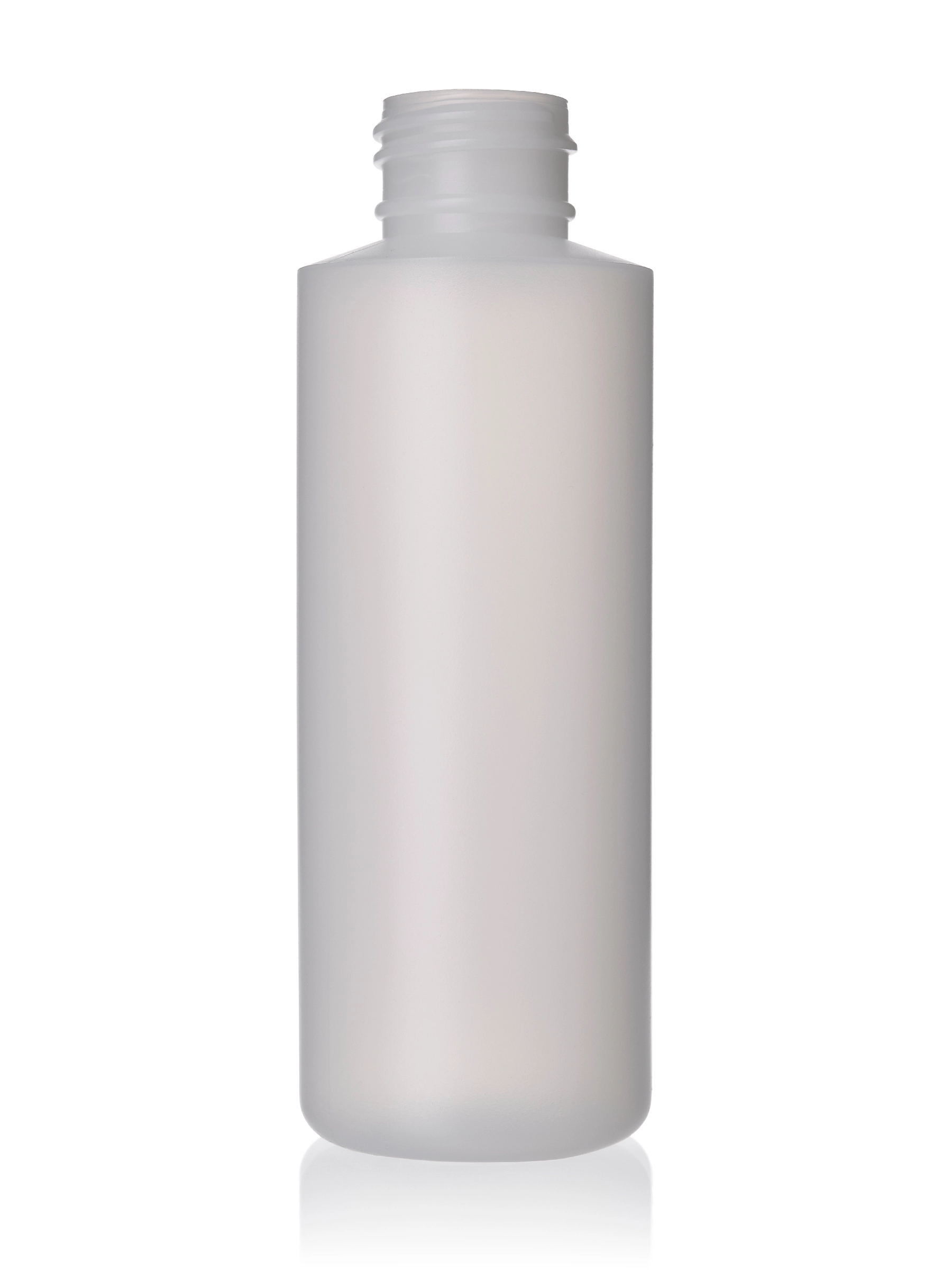 4 oz Natural-Colored HDPE Plastic Cylinder Round Bottle – B20009NT