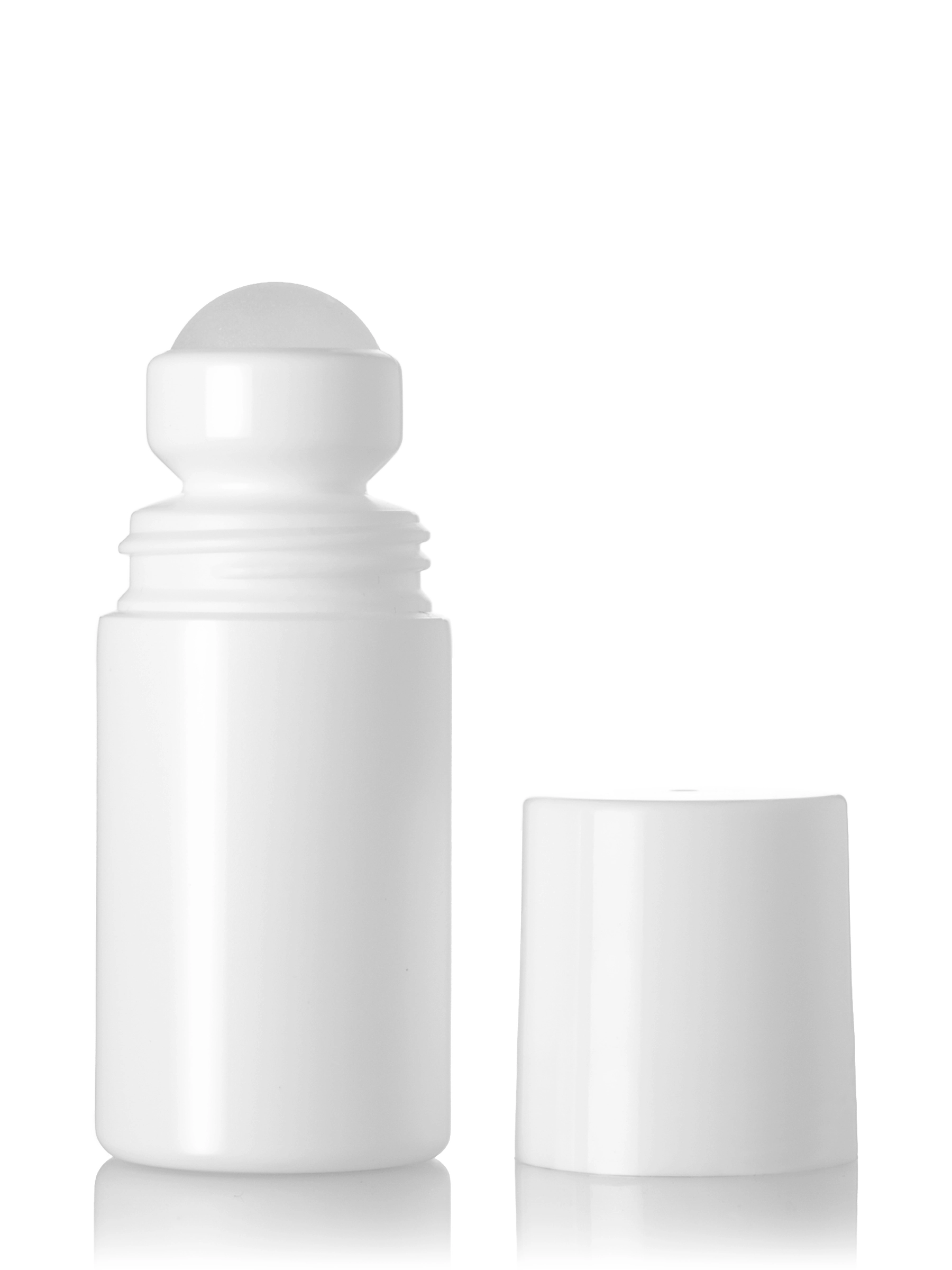 2 oz White HDPE Plastic Roll-On Bottle – B2005WHS