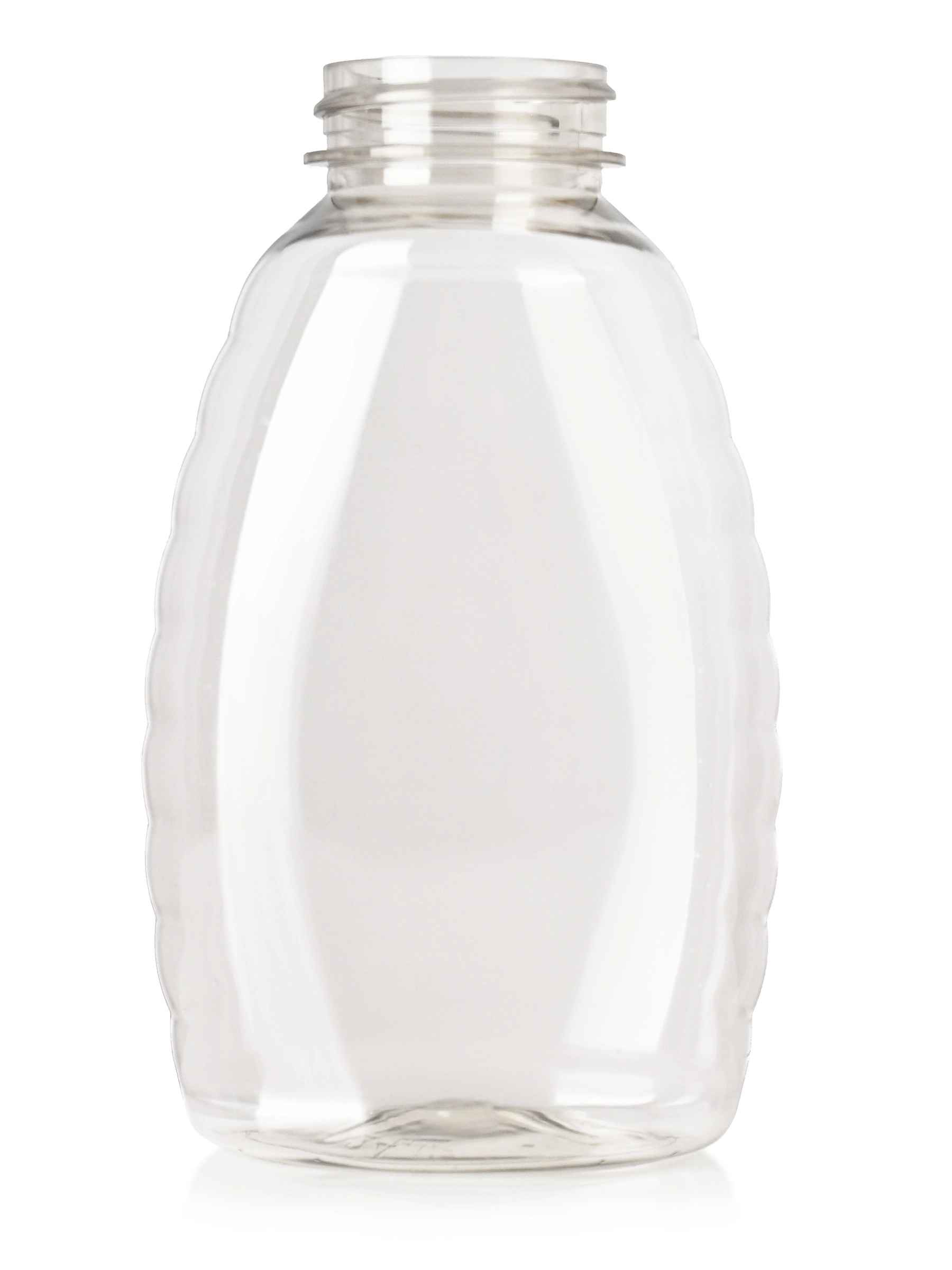 11 oz Clear 25% PCR PET Plastic Oval Honey Bottle (16 oz of Honey) – B20296CL