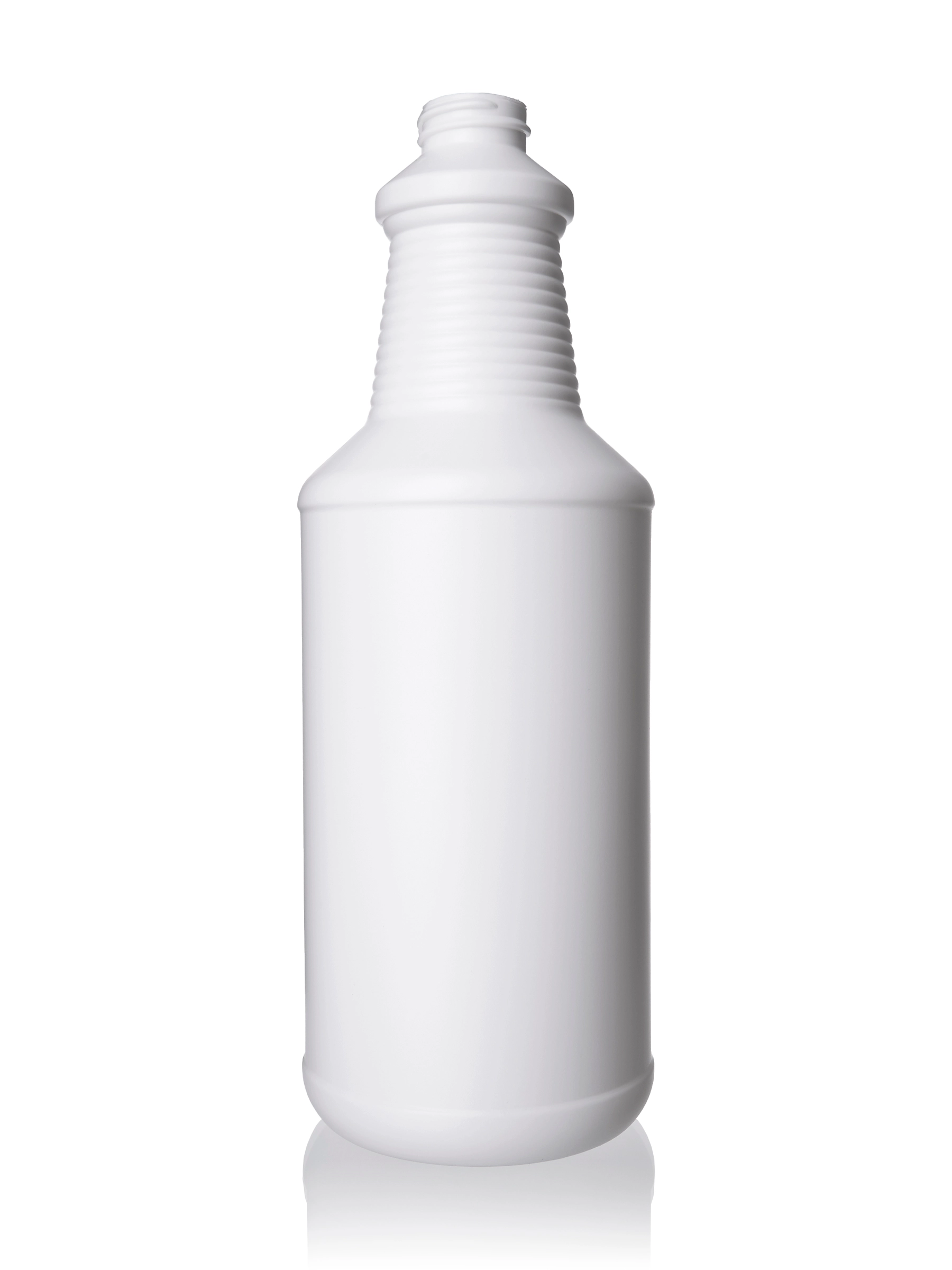 32 oz White HDPE Plastic Decanter Sprayer Bottle – B20388WH