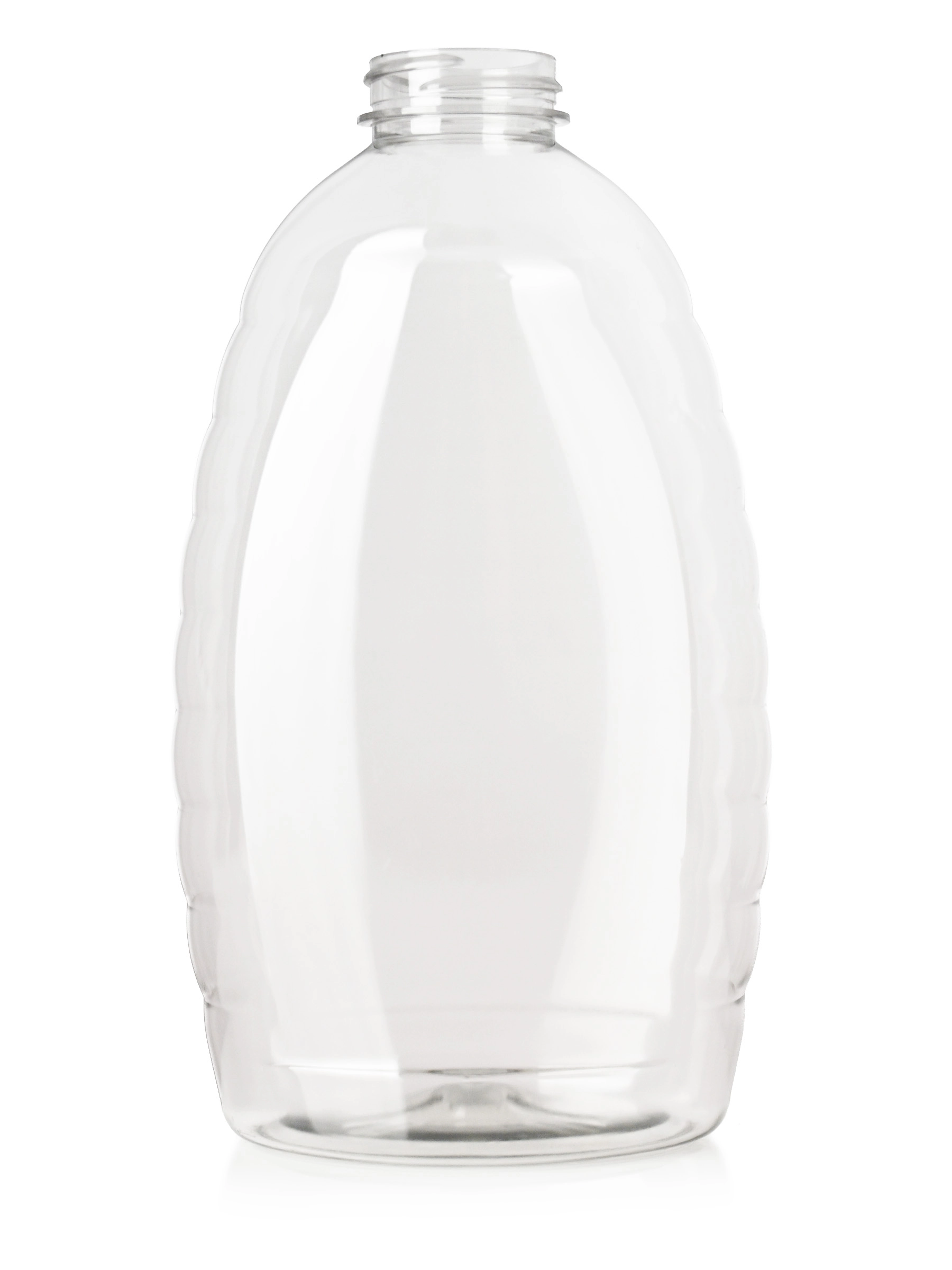 33 oz Clear 25% PCR PET Plastic Oval Honey Bottle (48 oz of Honey) – B20442CL