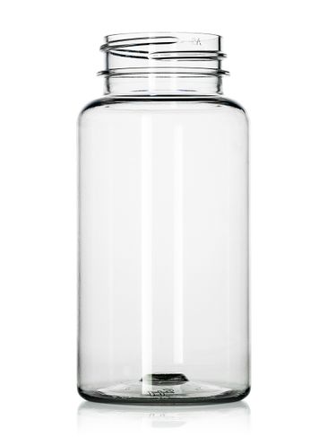 150 cc clear PET plastic pill packer bottle with 38-400 neck finish