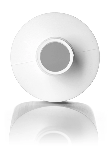 16 oz White HDPE Plastic Cylinder Round Bottle – B206