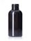 2 oz dark amber PET plastic boston round bottle with 20-410 neck finish