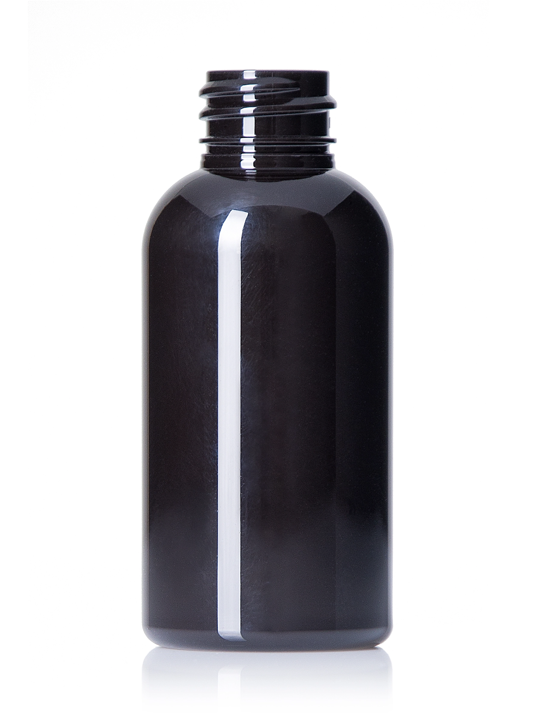 2 oz Dark Amber PET Plastic Boston Round Bottle – B2066DA