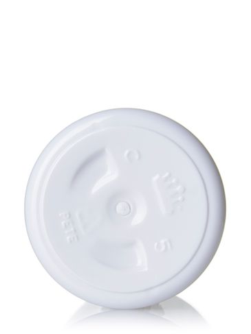 2 oz white PET plastic boston round bottle with 20-410 neck finish