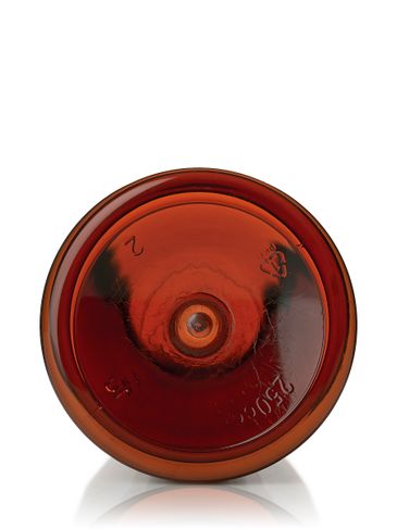 250 cc amber PET plastic pill packer bottle with 45-400 neck finish