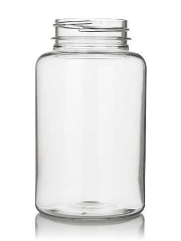 250 cc clear PET plastic pill packer bottle with 45-400 neck finish