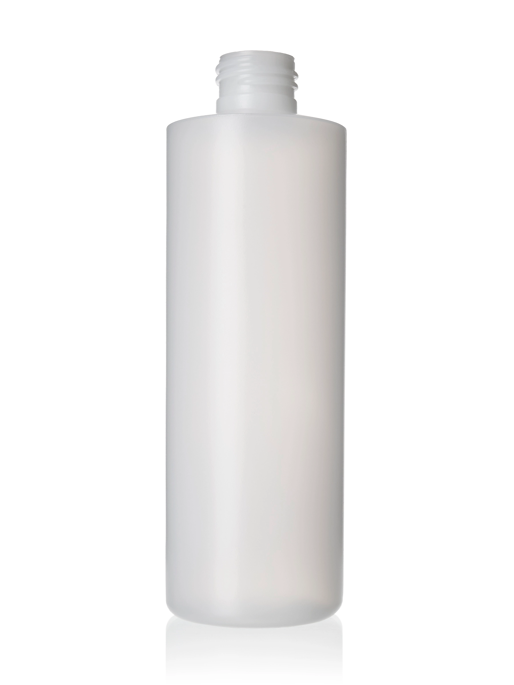 8 oz Natural-Colored HDPE Plastic Cylinder Round Bottle – b20880nt