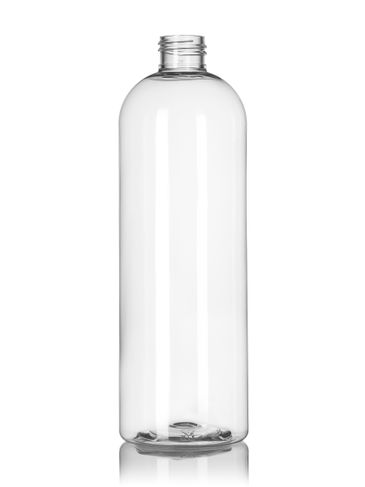 16 oz clear PET plastic cosmo round bottle with 24-410 neck finish