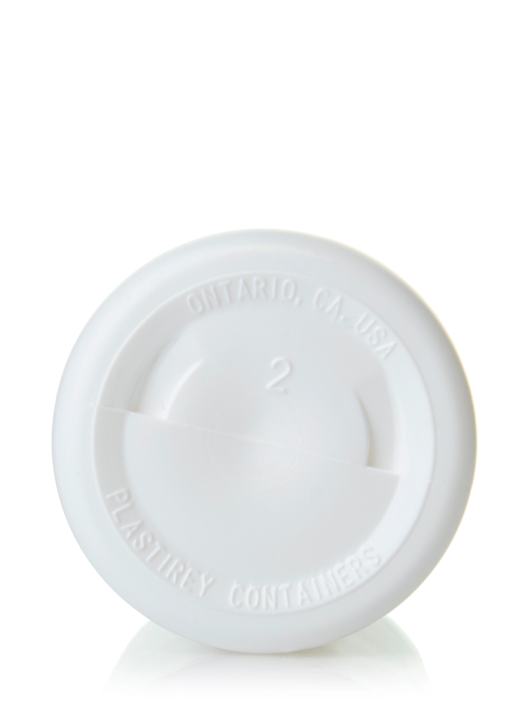 4 oz White HDPE Plastic Plastique Round Bottle – B2116WH