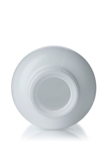 1/2 oz white LDPE plastic boston round bottle with 15-415 neck finish