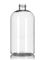 16 oz clear PET plastic squat boston round bottle with 24-410 neck finish