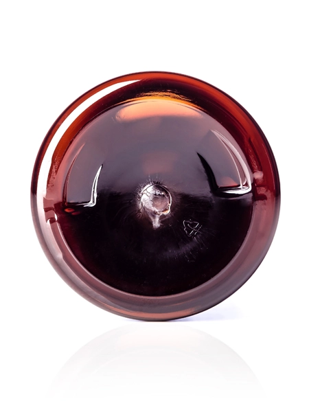16 oz Amber PET Plastic Cosmo Round Bottle – B230A