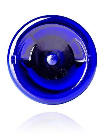 16 oz cobalt blue PET plastic cosmo round bottle with 24-410 neck finish