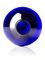 16 oz cobalt blue PET plastic cosmo round bottle with 24-410 neck finish