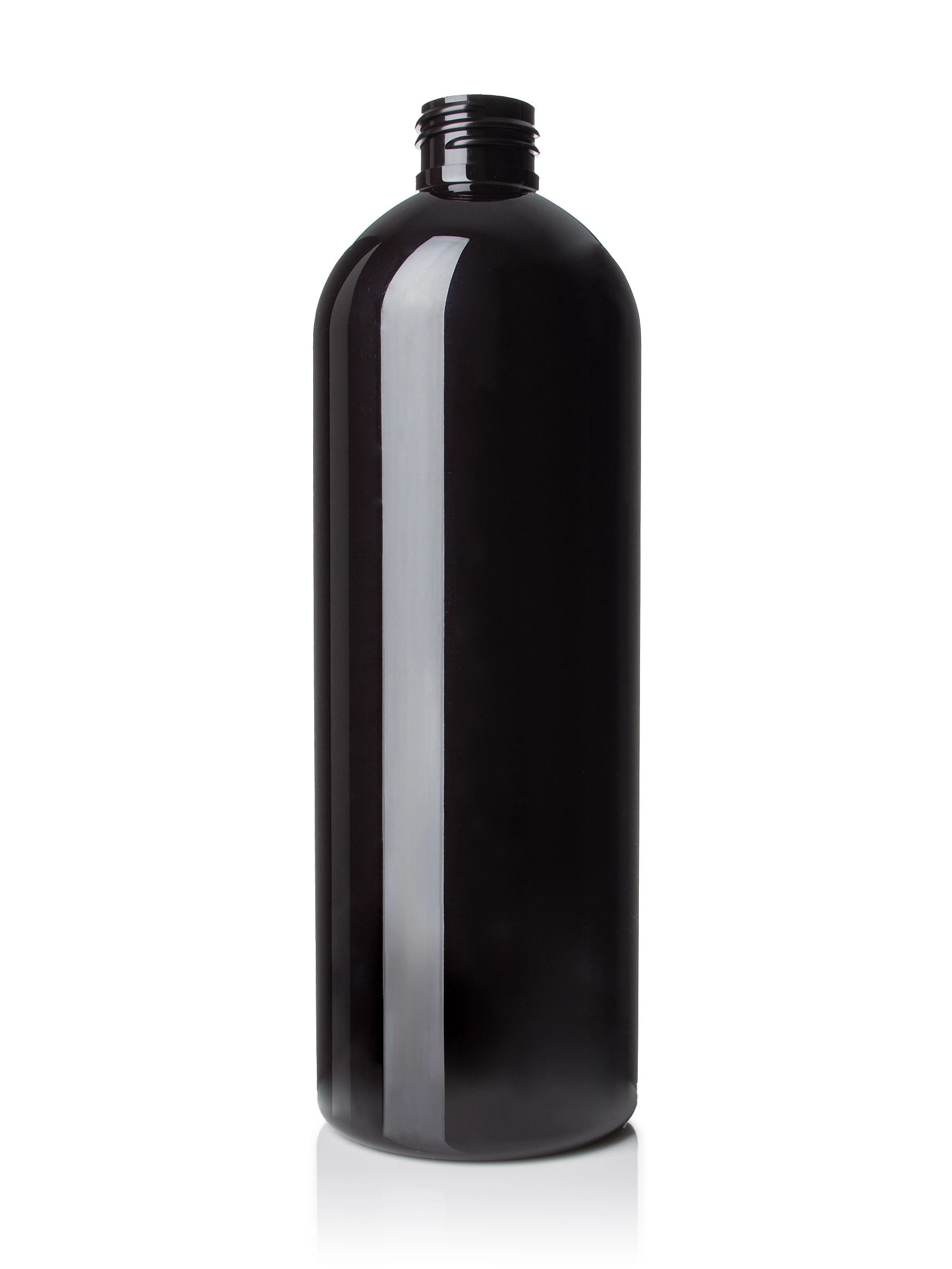 16 oz Dark Amber PET Plastic Cosmo Round Bottle – B230DA