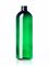 16 oz green PET plastic cosmo round bottle with 24-410 neck finish