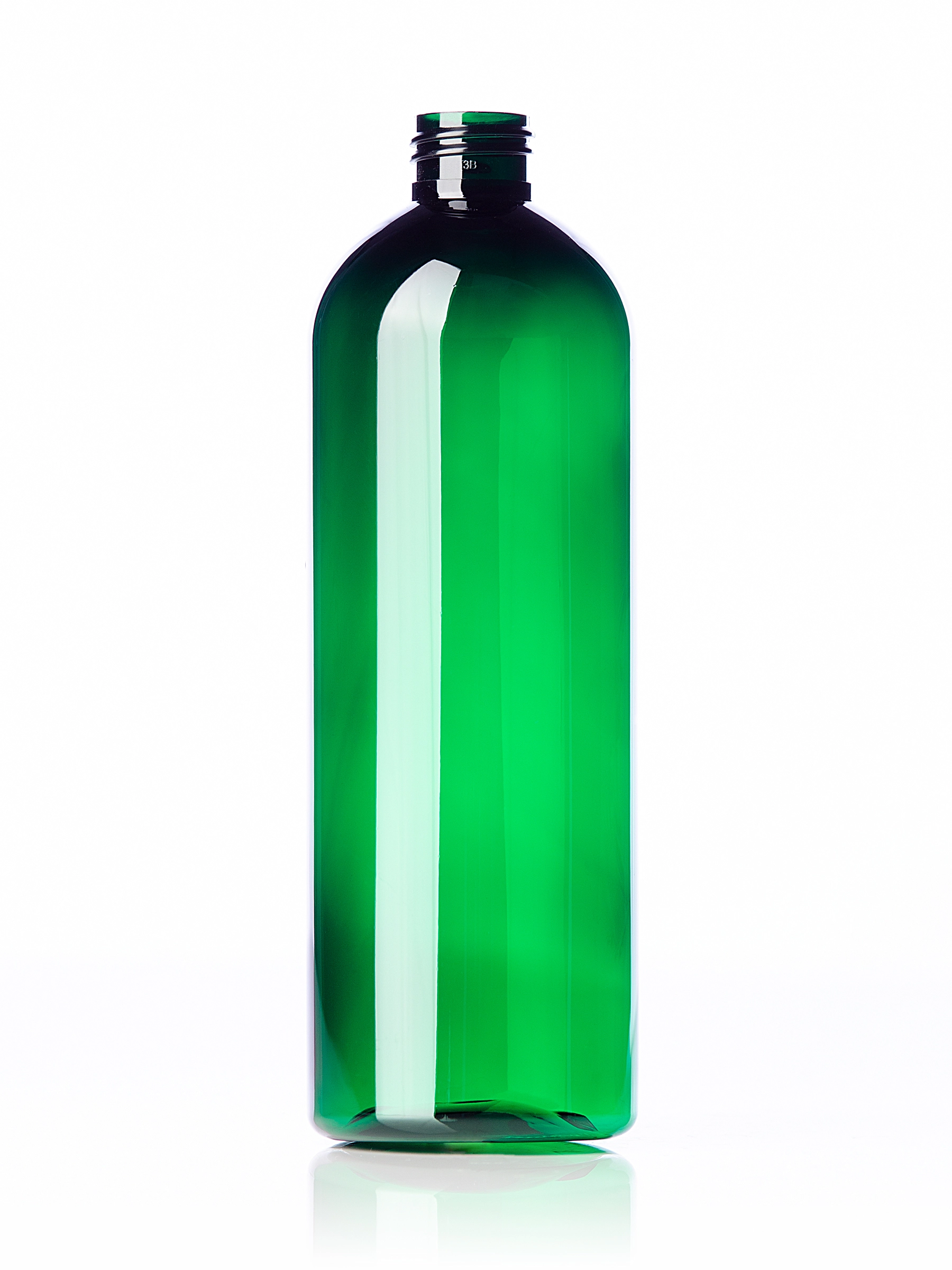 16 oz Green PET Plastic Cosmo Round Bottle – B230G