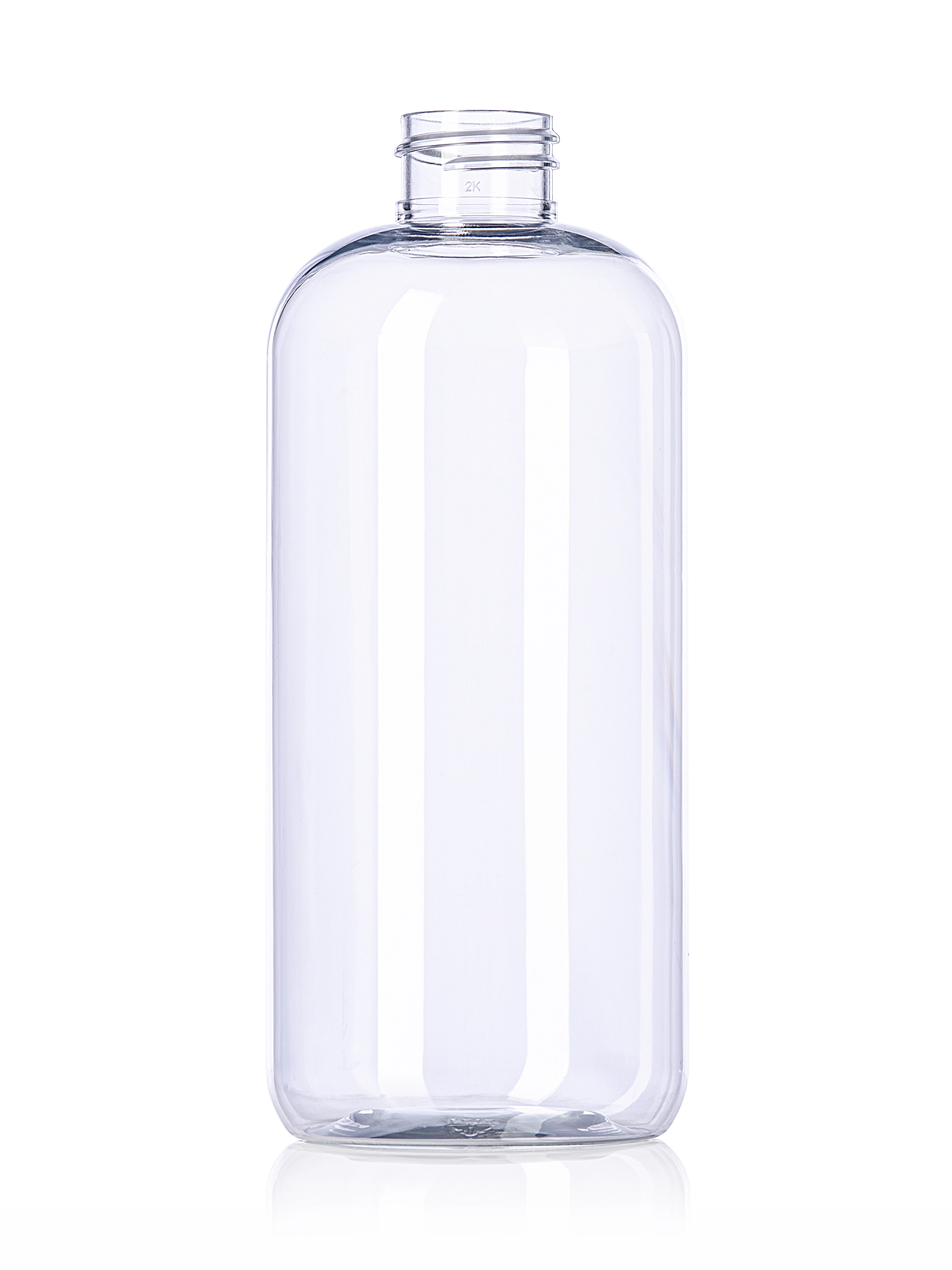 16 oz Clear PET Plastic Boston Round Bottle – B233