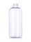 16 oz clear PET plastic boston round bottle with 28-410 neck finish