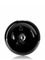 16 oz black PET plastic boston round bottle with 28-410 neck finish