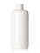 16 oz white PET plastic boston round bottle with 28-410 neck finish