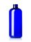 16 oz cobalt blue PET plastic boston round bottle with 28-410 neck finish