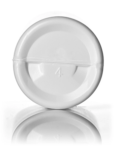 2 oz White HDPE Plastic Imperial Round Bottle – B2378WH