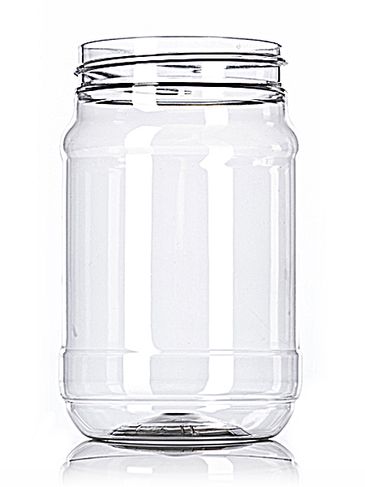 16 oz clear PET plastic spice bottle with 70-450G neck finish