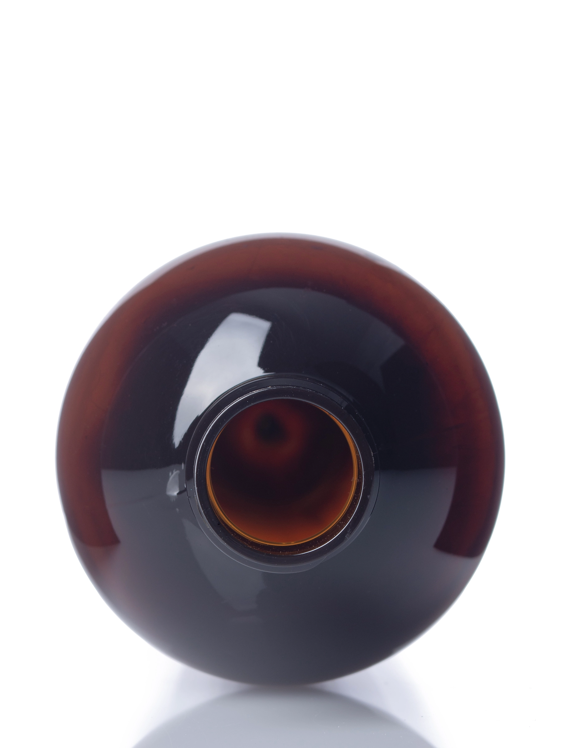 16 oz Amber 100% PCR PET Plastic Bullet Round Bottle – B240AMPCR100