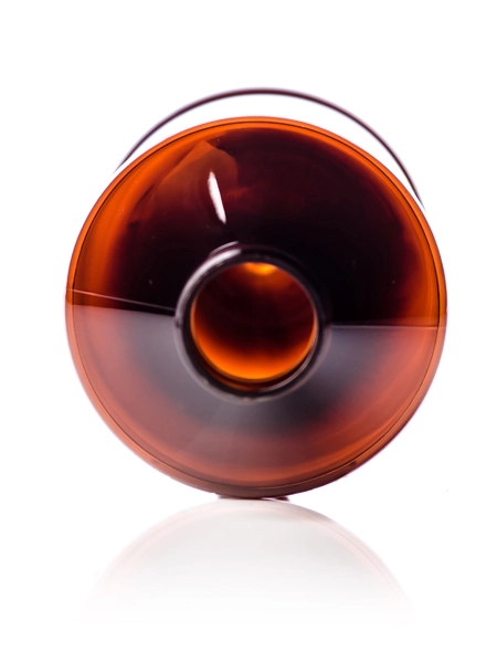 16 oz Amber PET Plastic Modern Round Bottle – B247