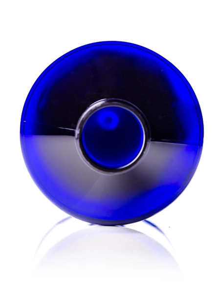 16 oz Cobalt Blue PET Plastic Modern Round Bottle – B247B