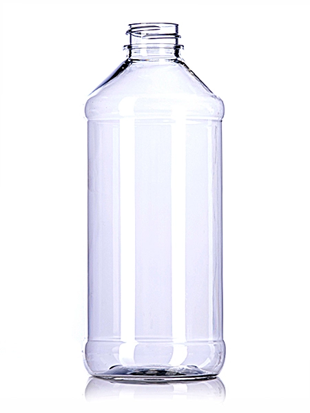 16 oz Clear PET Plastic Modern Round Bottle – B248C