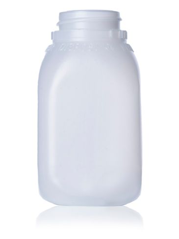 8 oz natural-colored HDPE plastic dairy bottle with 38-400 neck finish