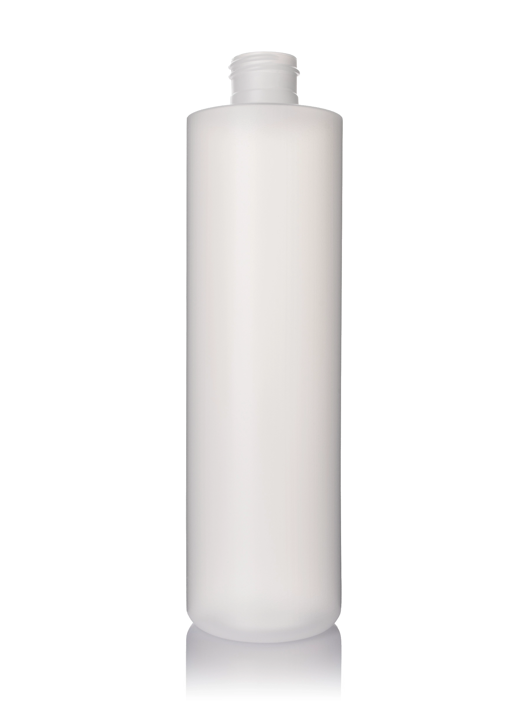 10 oz Natural-Colored HDPE Plastic Cylinder Round Bottle – B2539NT