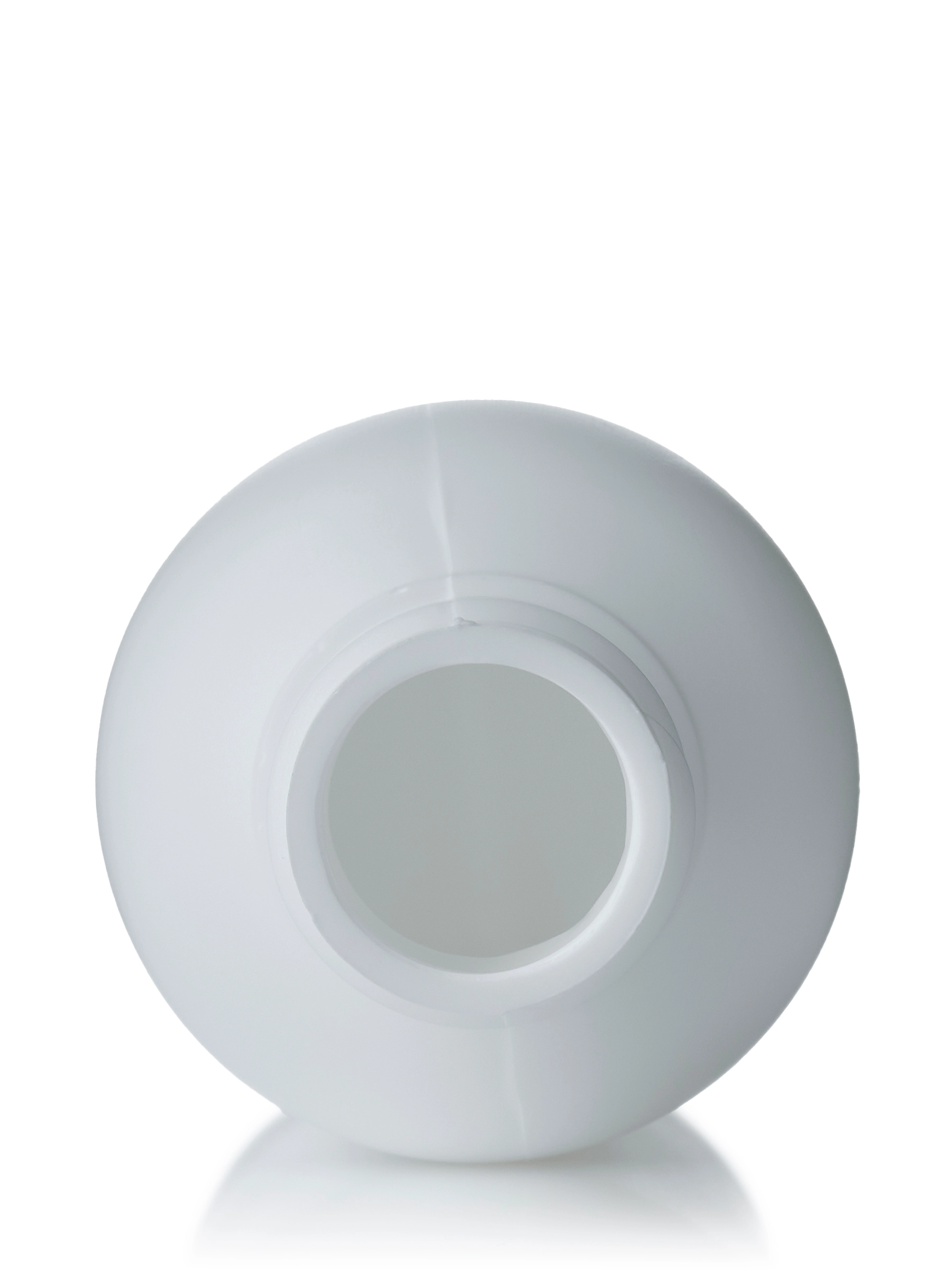 2 oz White HDPE Plastic Boston Round Bottle – B2583WH