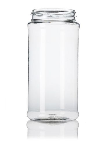 16 oz clear PET plastic spice bottle with 63-485 neck finish