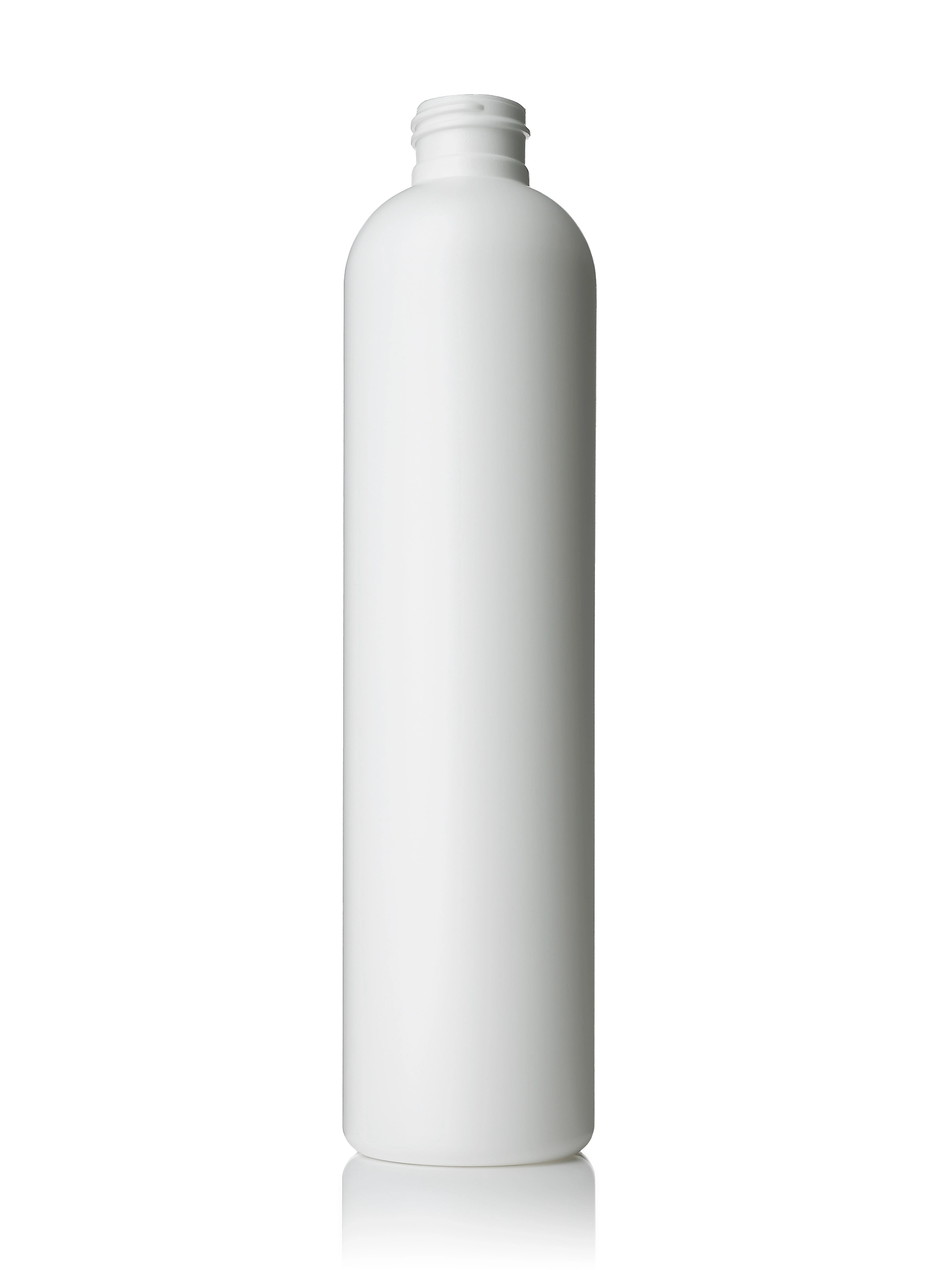 10 oz White HDPE Soft Touch Plastic Bullet Round Bottle – B2592WHST