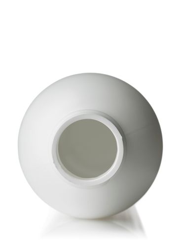 10 oz white HDPE soft touch plastic bullet round bottle with 24-410 neck finish