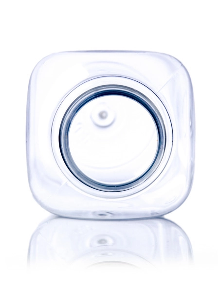 16 oz Clear PET Plastic French Square Bottle – B263