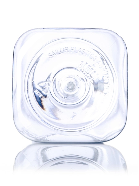 16 oz Clear PET Plastic French Square Bottle – B263