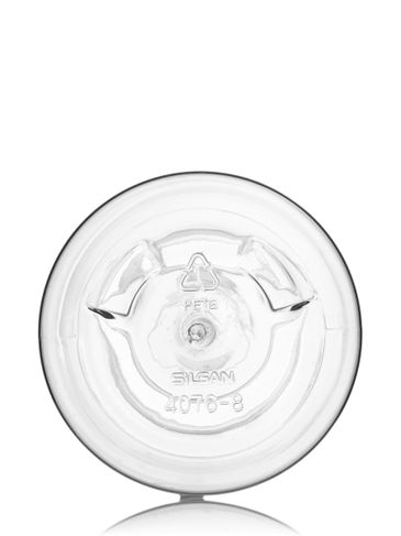 12 oz clear PET plastic squat boston round bottle with 24-410 neck finish