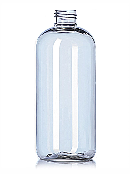12 oz Clear PET Plastic Boston Round Bottle – B275