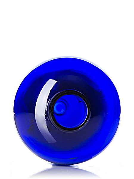 12 oz Cobalt Blue PET Plastic Boston Round Bottle – B275B