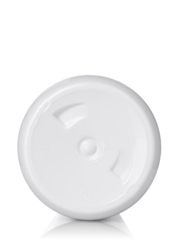 12 oz white PET plastic boston round bottle with 24-410 neck finish