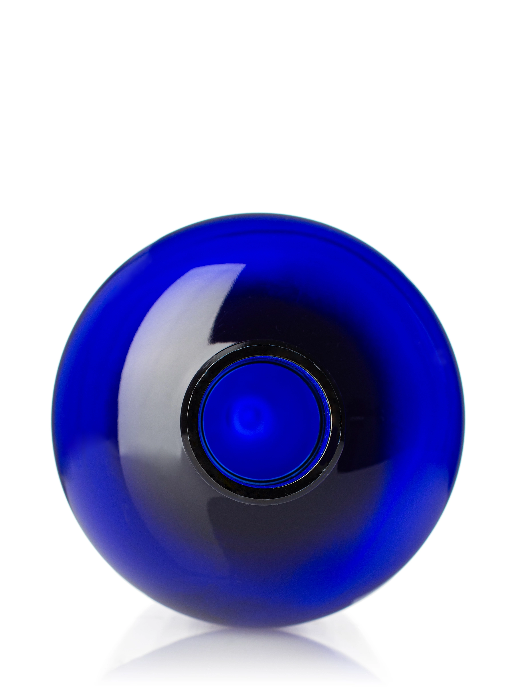 12 oz Cobalt Blue PET Plastic Squat Boston Round Bottle – B279BL
